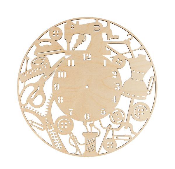 Заготовка из фанеры Часы швеи, ⌀40 см, ВД-850 Mr.Carving