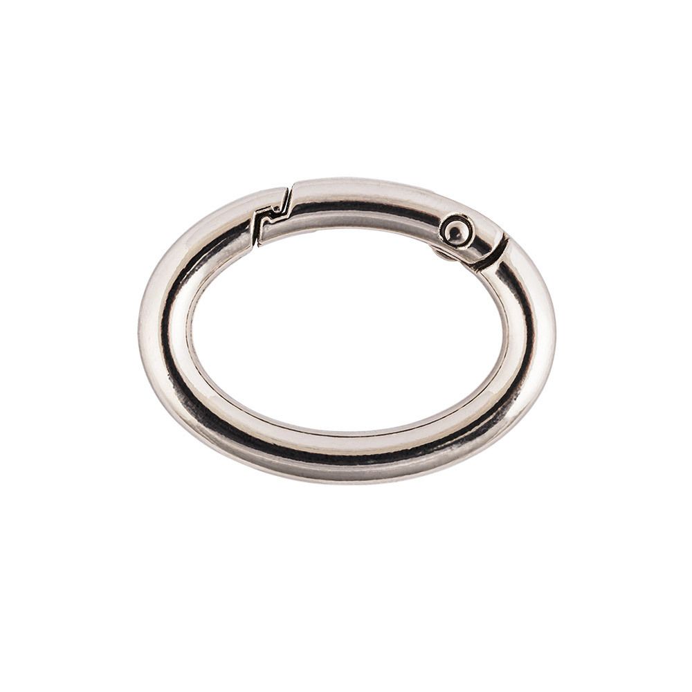 Карабин металл кольцо овал 29.0 мм (37 мм), 10 шт, 01 никель, Gamma GH-329