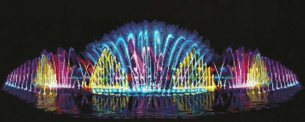 Набор для вышивания нитками Сделай своими руками, Поющий фонтан, 59х19 см