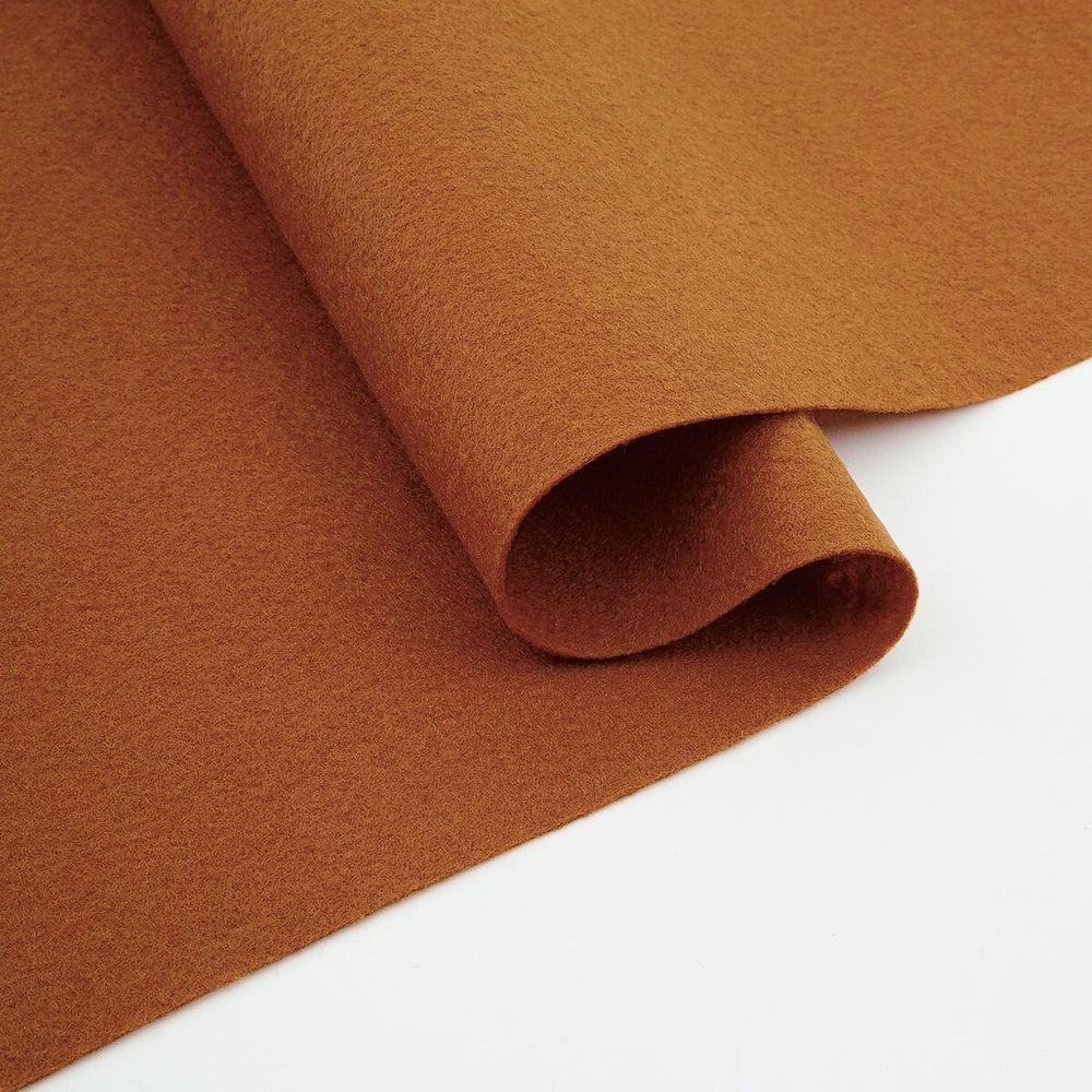 Фетр листовой мягкий 1.0 мм, 30х45 см, 10 листов, Hemline Hobby, 28 коньячно-коричневый, 11.041