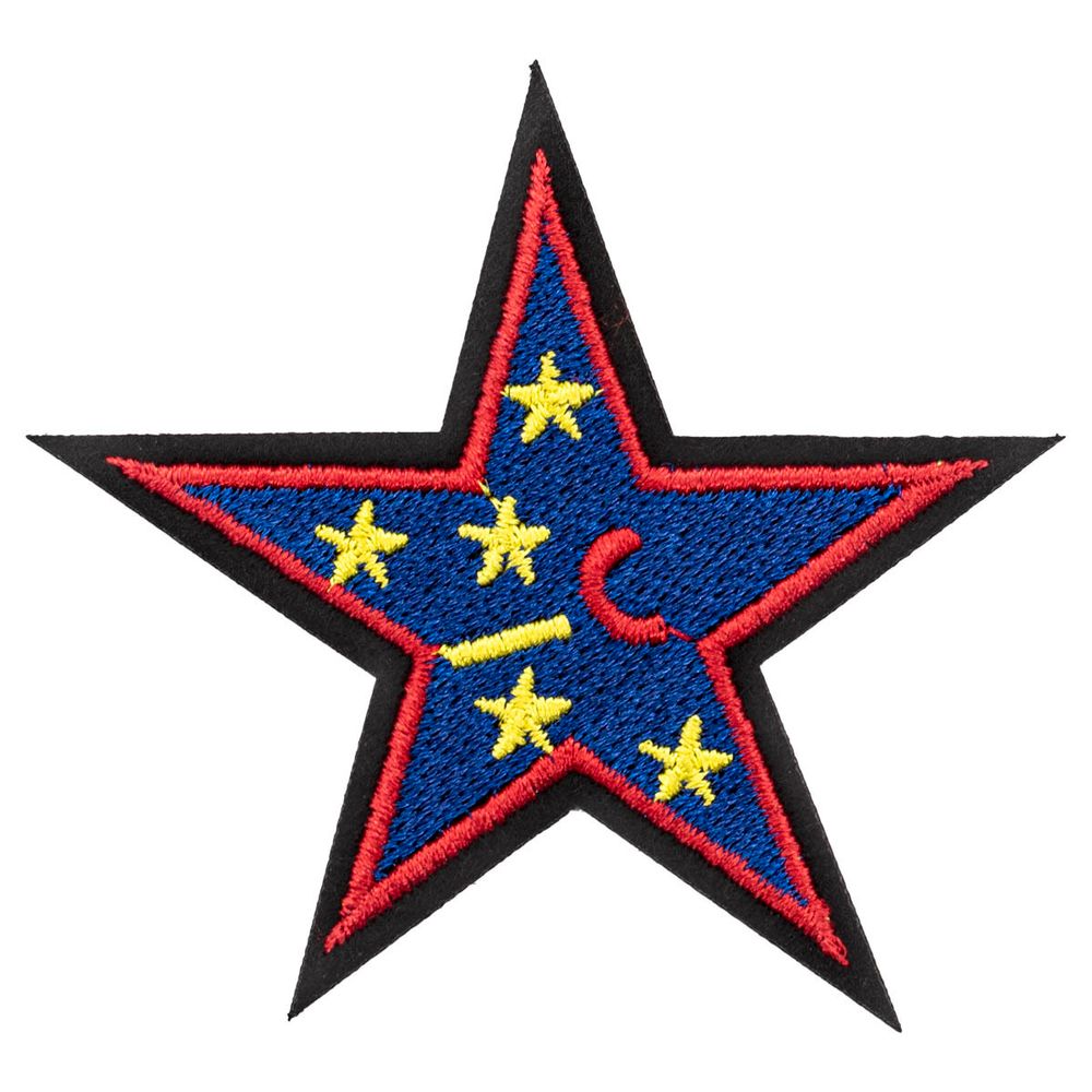 Термоаппликация "Синяя звезда", 6.9х6.3см