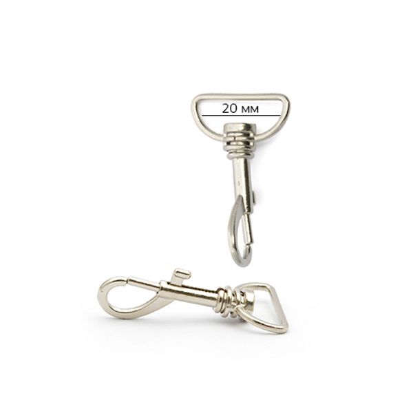 Карабин металл 20.0 мм (in), AX04.1, цв. никель уп. 10 шт