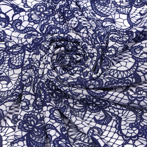 Сетка бельевая эластичная 120 г/м², шир.150 см / 1 метр, T-0822, цв.1 принт Кружево /T-0822.1.1/