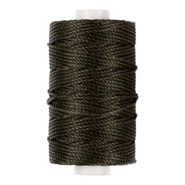 Нитки для кожи вощёные (полиэстер) 40 м, 012 т. зеленый, LC-006, Промысел