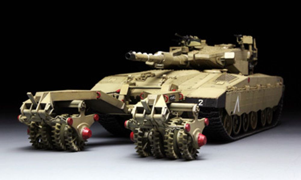 Модель сборная: танк, Merkava Mk.3 BAZ w/Nochri Dalet Mine Roller System 1/35, Meng TS-005