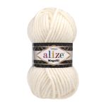 Пряжа Alize (Ализе) Superlana Megafil / уп.5 мот. по 100 г, 55м, 062 молочный A
