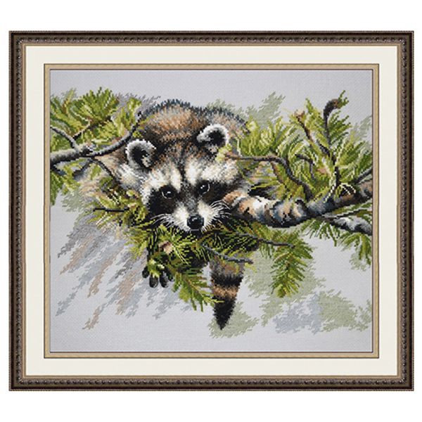 Набор для вышивания нитками Овен, Любопытство, 36х28 см