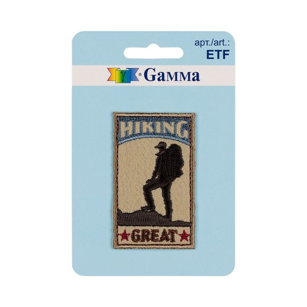 Термоаппликация №01, 1 шт, 01-004 HIKING 3.6х6 см, Gamma ETF
