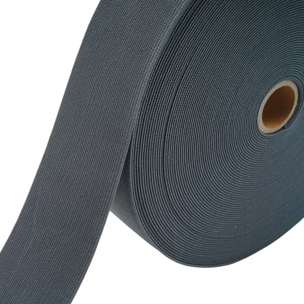 Резинка вязаная 50.0 мм / 25 метров, т.серый