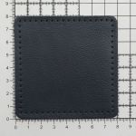 Заплатки пришивные из кожи, квадрат 8см с перфорацией, 2 шт, 100% кожа, 05 темно-синий, 9122