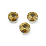 Хрустальные стразы в цапах круглой формы, желтый 8 мм, 10 шт. Astra&Craft, РЦ005НН8