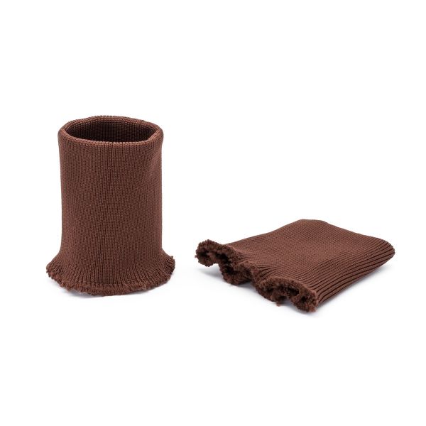 Манжеты трикотажные 9.0х9.5 см, 1 пара, средней плотности 14 кл, 1х1, 8098 коричневый