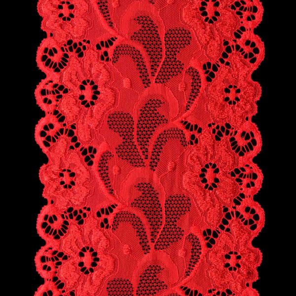 Кружево бельевое эластичное 150 мм / 13.72 м, цв. C820 красный