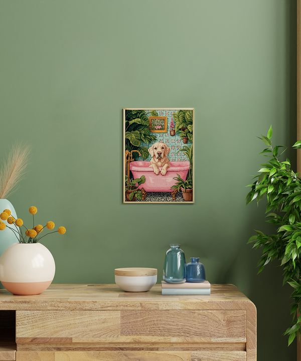 Набор для вышивания нитками Panna J-7545, Водные процедуры, 22х29.5 см