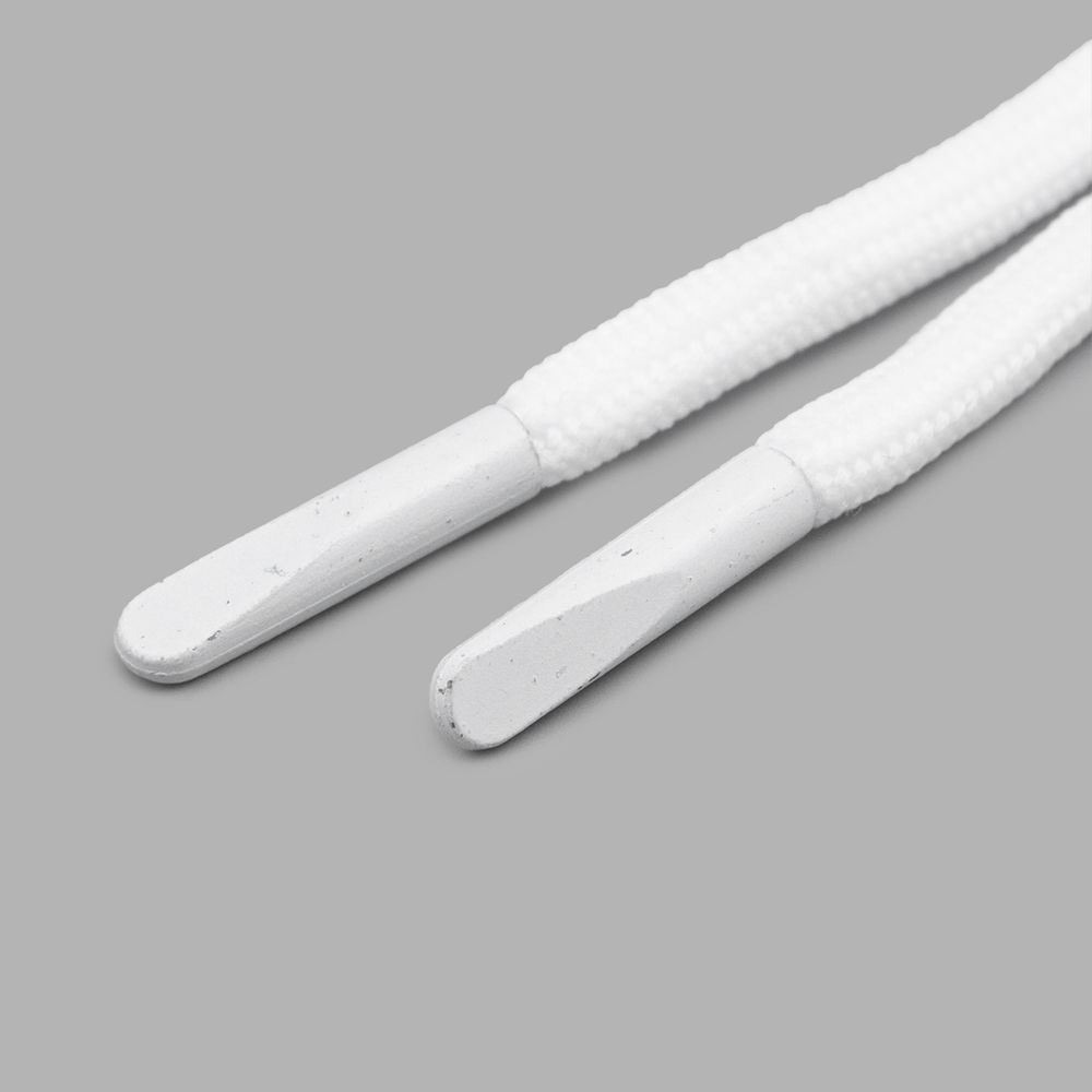 Шнурки круглые с металлическим наконечником 4.0 мм / 150 см, 1 пара (2 шт), белый, 6220-0133