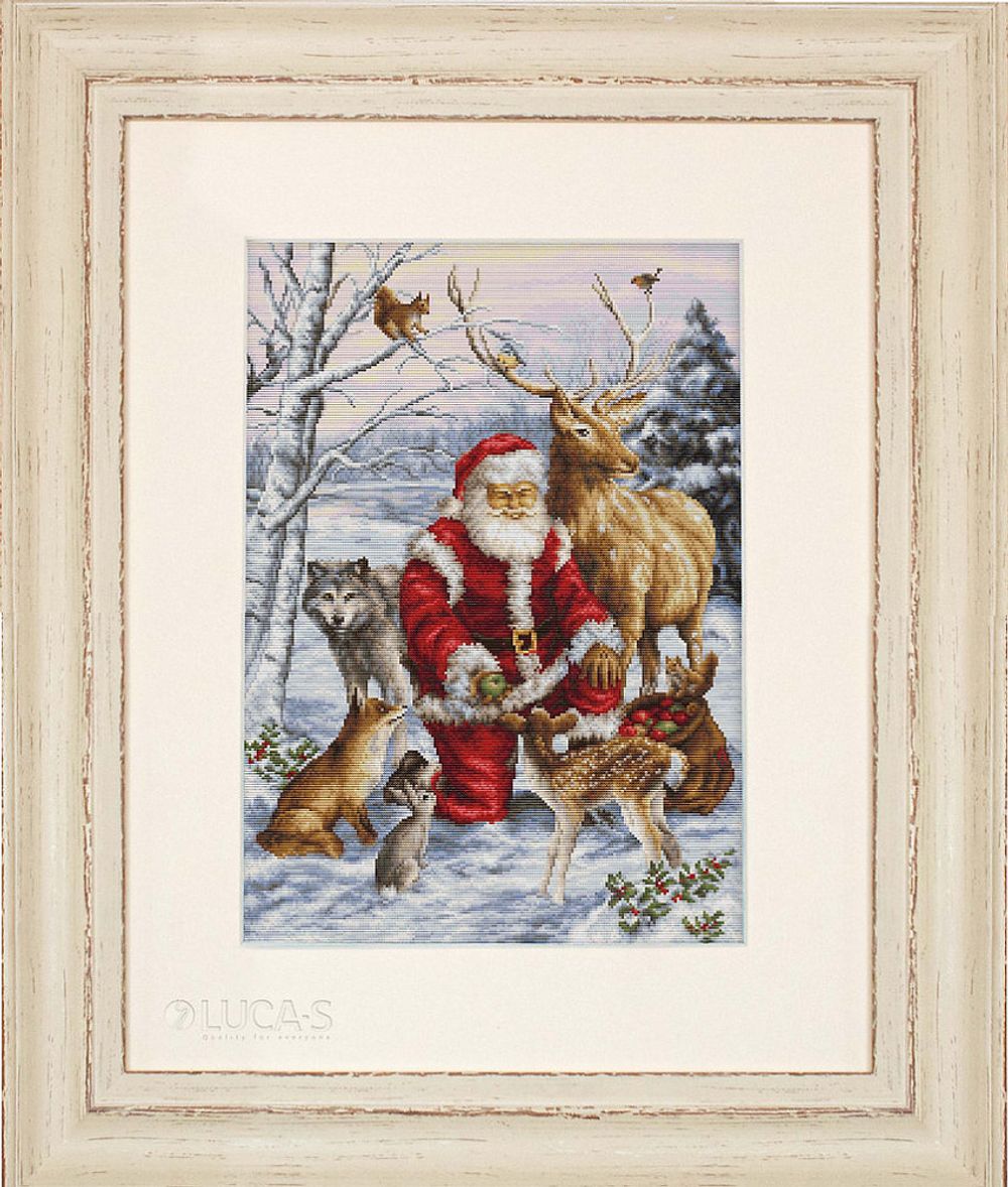 Набор для вышивания нитками Luca-S, Лесные друзья 30х43 см