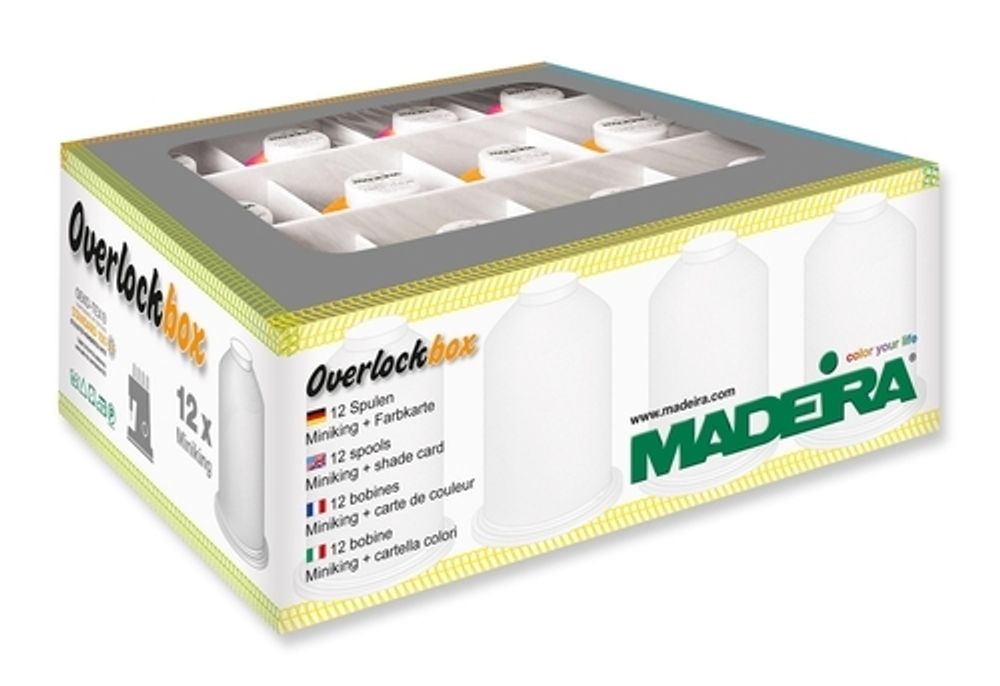 Швейные нитки (набор) для оверлока Madeira Overlockbox Neon Colors, 9203