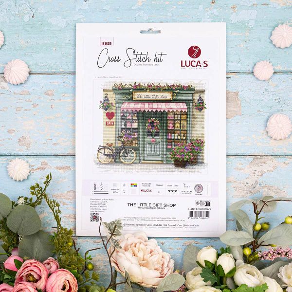 Набор для вышивания нитками Luca-S, Магазинчик сувениров, 26х21см