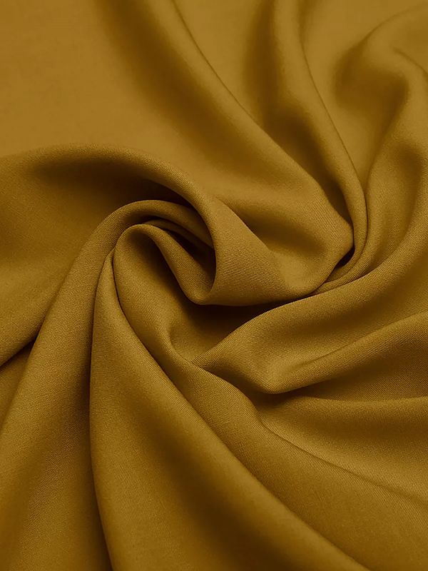 Штапель 110 г/м², 145 см / 2 метра, TBY-Vi-30-32.2, цв.32 горчичный