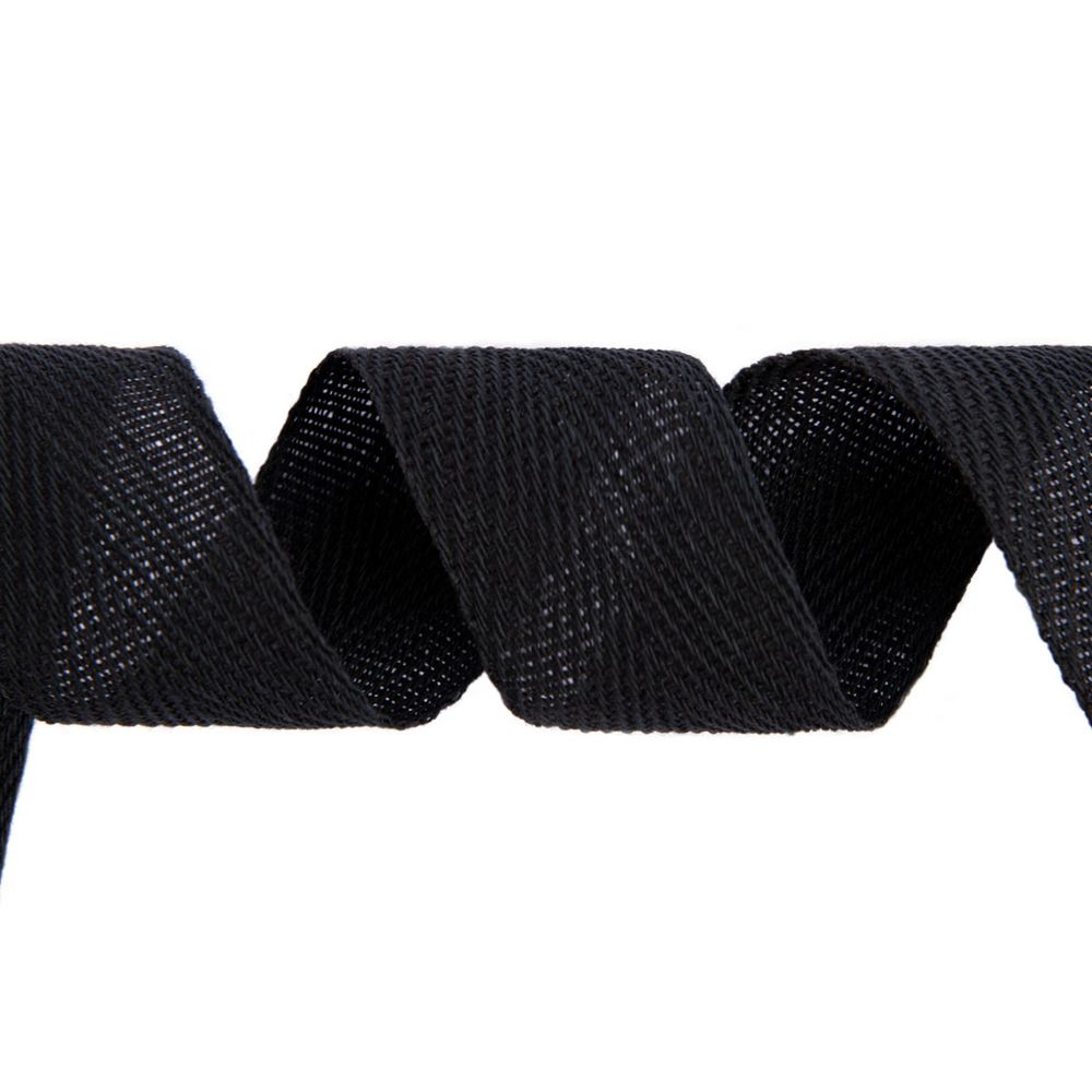 Тесьма (лента) киперная (100% х/б) 40 мм / 50 метров, черный, Gamma ЛКЭ (40чх-50)