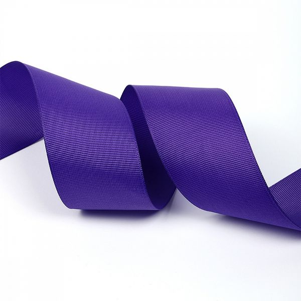 Лента репсовая (в рубчик) 50.0 мм, 470 холод.фиолетовый, уп. 27,4м