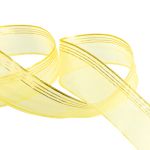 Лента капроновая (органза) 38.0 мм / 25 метров, 014 желтый/золото, Blitz ORT-38