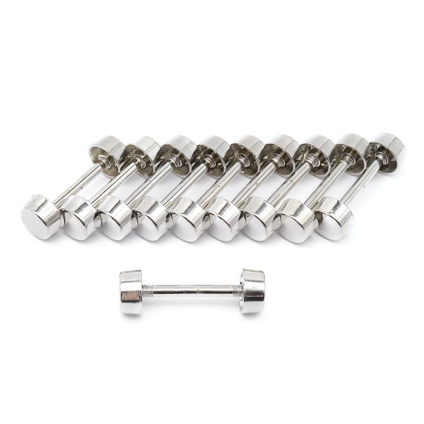 Шпилька для сумки металл L-20мм/10мм с таблеткой ⌀10мм, никель ГР, 66779, 10 шт