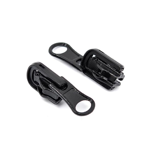 Слайдер (замок) для молнии спираль Т8 (8 мм), автомат, реверсивный, цв.F322 черный, 100 шт, Mzipp