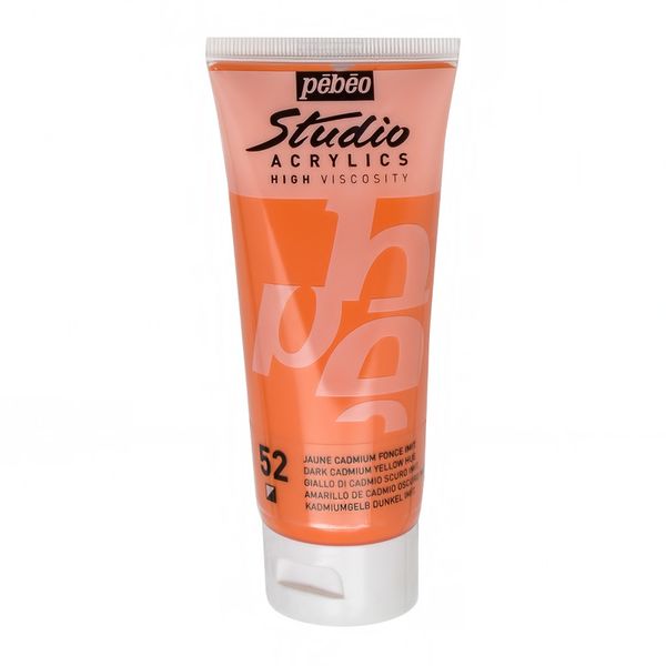 Краска акриловая Acrylics 100 мл, 831-052 кадмий т.желтый, Pebeo
