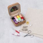 Швейный дорожный набор 9.5х9.5х4 см