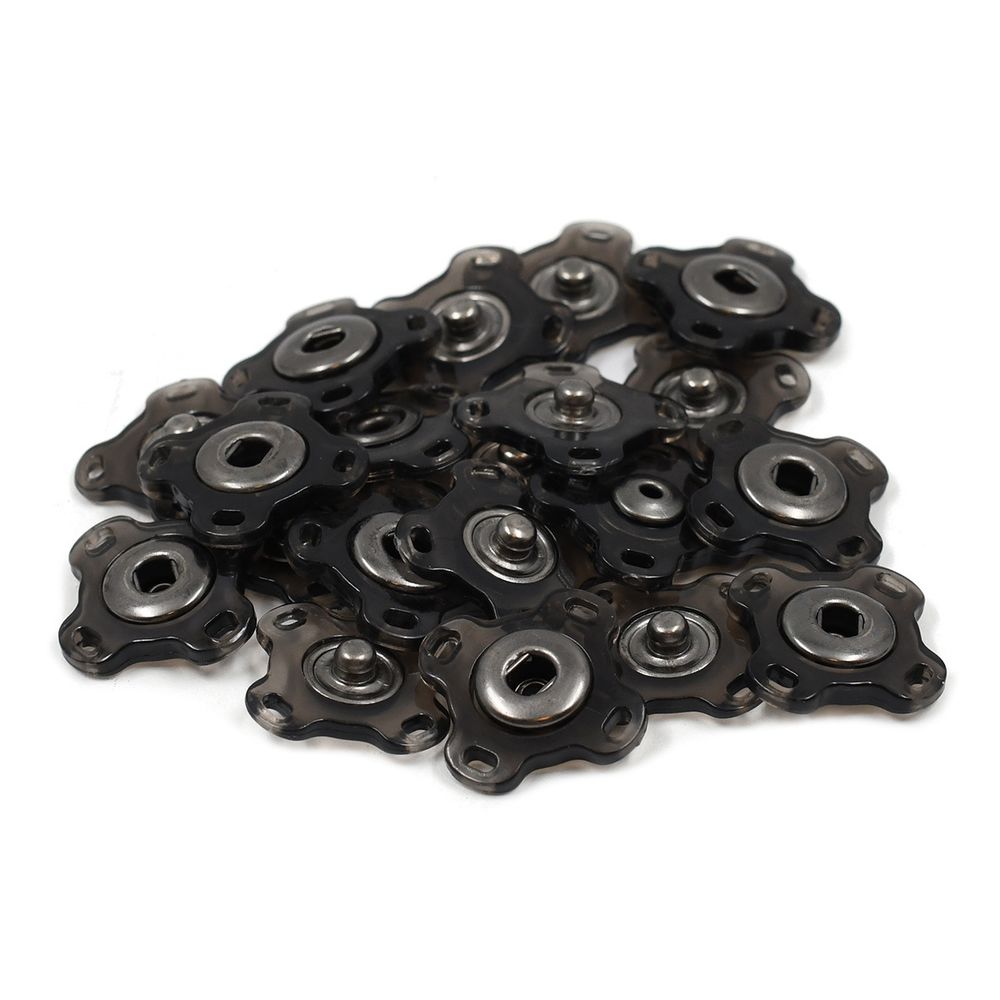 Кнопка пришивная металл ⌀21.0 мм, металл, black, 10 шт