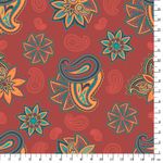 Ткань для пэчворка Peppy Сказочный восток, отрез 50х55 см, 146 г/м², СВ-14 красный, Peppy