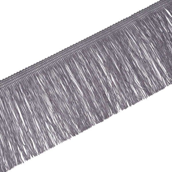 Бахрома отделочная широкая 120.0 мм / 25 метров, нитяная, 301 темно-серый, 0390-0310