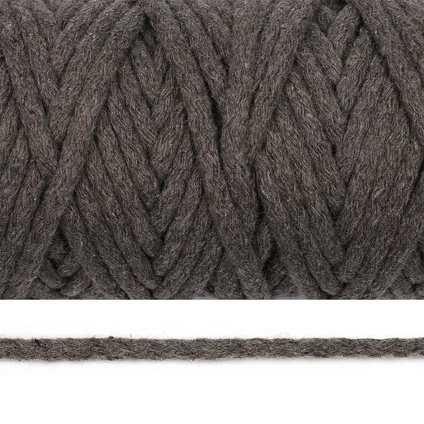 Шнур круглый х/б ⌀5.0 мм / 50 метров, 2114 серо-коричневый