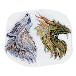 Термотрансфер 23х17.8 см, М-816 волк и дракон, микс, 1 шт, Gamma M №08