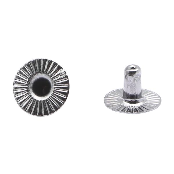 Кнопка Альфа (S-образная) ⌀12.5 мм, ≈1440 шт, №54, СТАЛЬ, чер.никель, NEW STAR