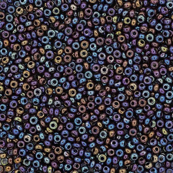 Бисер Preciosa 10/0 (2.3 мм), 100 г (5х20 г), непрозрачный с радужным покрытием, цв. 59205