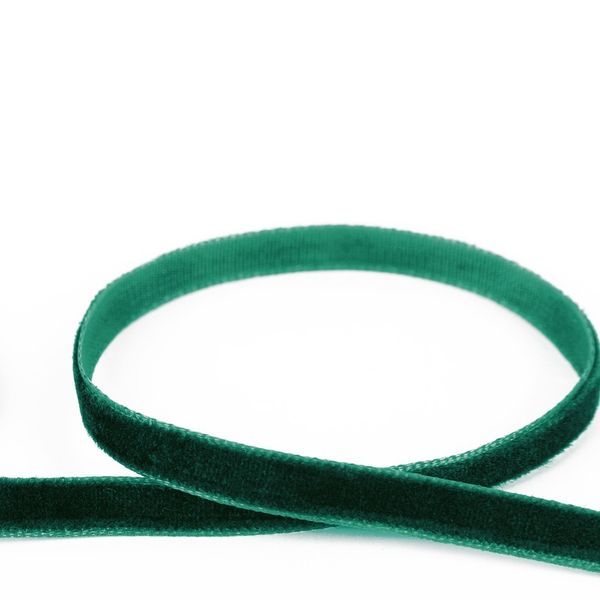 Лента бархатная (тесьма) 20.0 мм / 16.5±1 метра, 036 т-изумрудный, Blitz VR-20