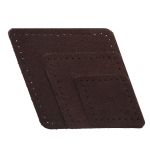 Набор заплаток пришивных из замши, ромб 4х5,6см, 6х8,4см, 8х11,2см, с перфорацией, 3 шт (21 темно-коричневый), 59405