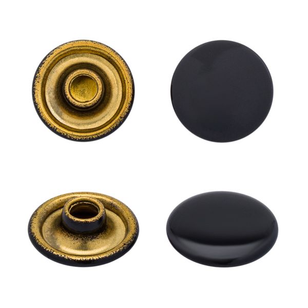 Хольнитены джинсовые ⌀10мм цв.металл (без гвоздя), черный глянцевый BIG, 4046, 50 шт