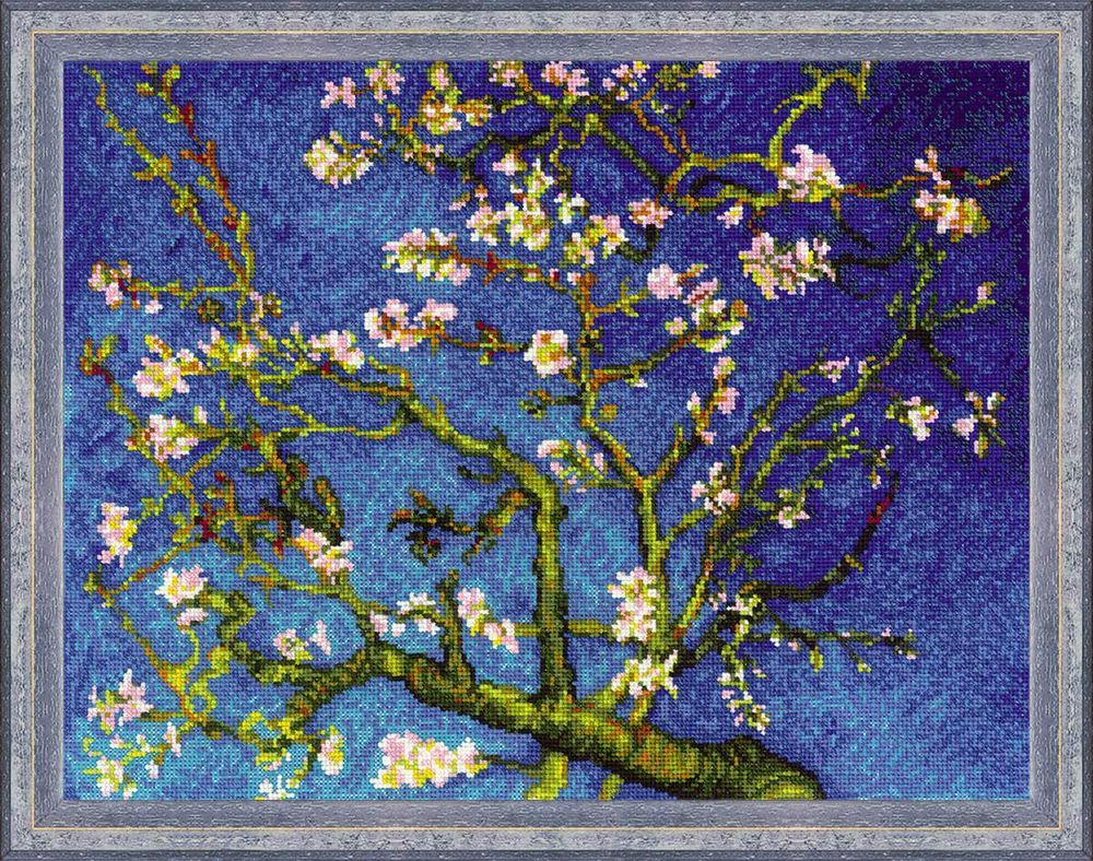 Риолис, Цветущий миндаль по мотивам картины В. Ван Гога 40х30 см