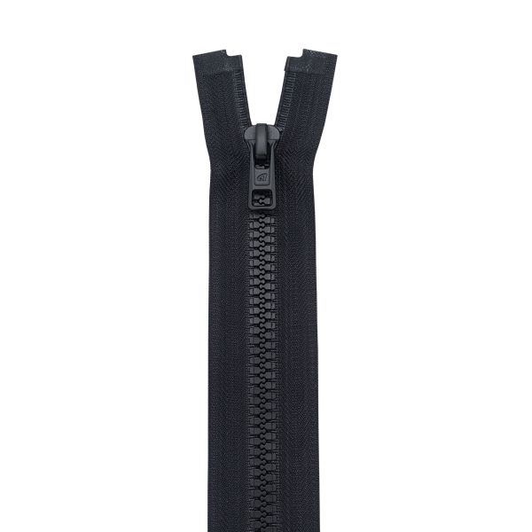 Молния трактор Arta Т6 (6 мм) 1 зам., разъем., 40 см, (2076), A580 черный, НОВЫЙ МАТОВЫЙ ЗАМОК, уп.50 штук