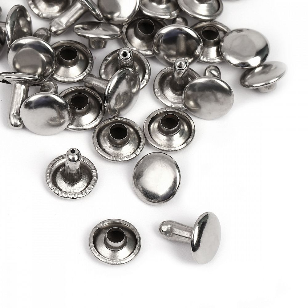 Хольнитены двухсторонние сталь 9х9 мм, №33, TBY.5209 цв. никель уп. 1000 шт, TBY