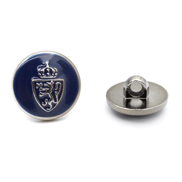 Пуговицы на ножке 24L (15мм), пластик (n.blue (синий/черный никель)), 36 шт, PS39