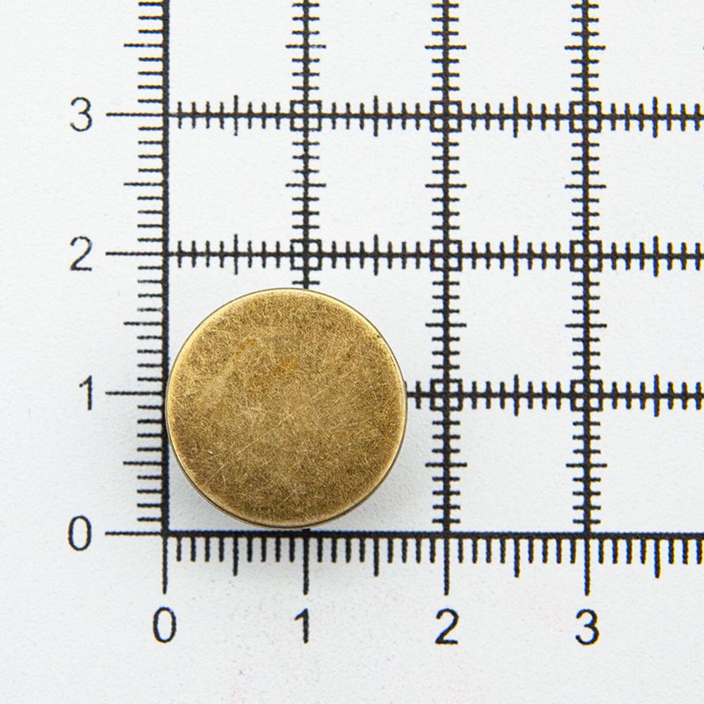 Пуговицы джинсовые ⌀17 мм, фиксированная ножка, гладкая, антик, ≈100 шт, New Star