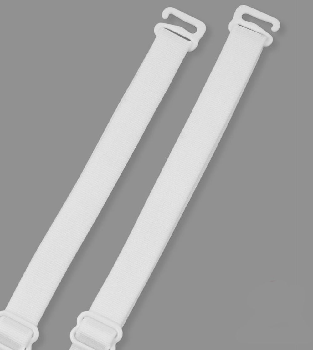 Бретели для бюстгальтера регулируемые 10 мм, 23-45 см, белый, 1 пара, UDART01