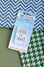 Иглы для швейных машин для трикотажа 130/705 H, №120, 5 игл, М, Gamma NT №120
