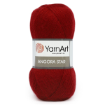 Пряжа YarnArt (ЯрнАрт) Angora Star / уп.5 мот. по 100 г, 500м, 3024 т-красный