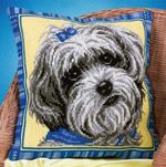 Набор для вышивания нитками Panna PD-1549, Подушка Ши-тцу, 38.5х38.5 см