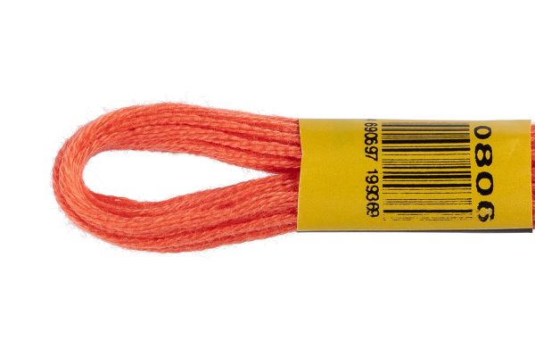 Мулине ПНК им.Кирова цв.0806 коралл, Россия, 24 мотка по 8 метров